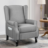 ALFORDSON Recliner Chair Armchair Accent Lounge Sofa Single Couch Fabric Grey