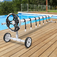 ALFORDSON Pool Cover Roller 4.5m Adjustable Solar Blanket Reel Swimming Grey