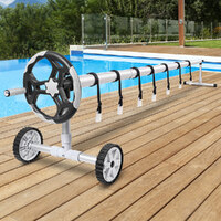 ALFORDSON Pool Cover Roller 6m Adjustable Solar Blanket Reel Swimming Grey