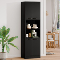 ALFORDSON Buffet Sideboard 190CM Storage Cabinet Tall Cupboard Kitchen Black