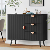 ALFORDSON Buffet Sideboard Cabinet Storage Cupboard Kitchen Black Doors Drawers