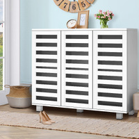 ALFORDSON Shoe Cabinet Organiser Storage Rack Drawer Shelf 30 pairs White