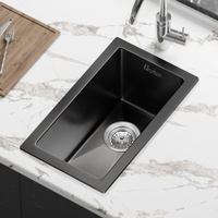 ALFORDSON Kitchen Sink Stainless Steel Drop in Flush Under Mount 250X450MM Black