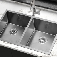 ALFORDSON Kitchen Sink Stainless Steel Drop in Flush Under Mount Basin 770X450MM