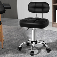 ALFORDSON Salon Stool Backrest Swivel Barber Hair Dress Chair Tufan Black