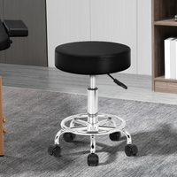 ALFORDSON Salon Stool Round Swivel Barber Hair Dress Chair Gas Lift Black