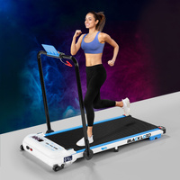 BLACK LORD Treadmill Electric Walking Pad Incline Cushioning Foldable Blue White