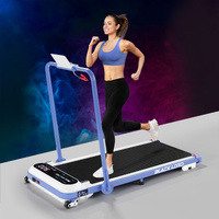 BLACK LORD Treadmill Electric Walking Pad Incline Cushioning Foldable Blue-grey