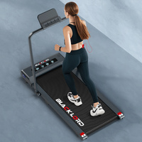 BLACK LORD Treadmill Electric Walking Pad Under Desk Foldable Gym 400mm Grey