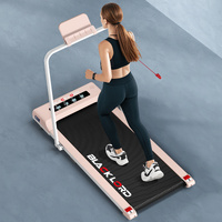 BLACK LORD Treadmill Electric Walking Pad Under Desk Foldable Gym 400mm Pink