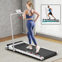 BLACK LORD Treadmill Electric Walking Pad Home Office Incline Foldable White