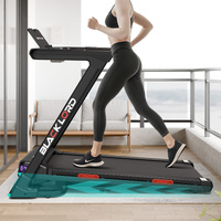 BLACK LORD Treadmill Electric Running Machine 20% Auto Incline Foldable 440mm