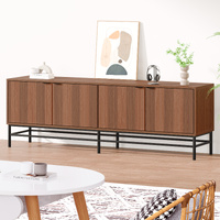 ALFORDSON TV Cabinet Stand Entertainment Unit 180cm Storage Walnut Doors Shelves
