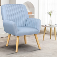 ALFORDSON Armchair Lounge Accent Chair Fabric Blue