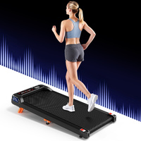 BLACK LORD Treadmill Electric Walking Pad Incline Under Desk Home Gym Black