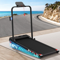 BLACK LORD Walking Pad Treadmill 14% Incline Magnetic Remote Foldable Black