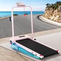 BLACK LORD Walking Pad Treadmill 14% Incline Magnetic Remote Foldable Pink