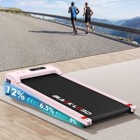 BLACK LORD Walking Pad Treadmill 12% Incline Under Desk Magnetic Remote Pink