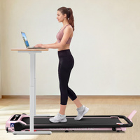 BLACK LORD Treadmill Walking Pad Vibration Incline Foldable Magnetic Remote Pink