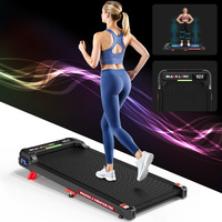 BLACK LORD Treadmill Vibration Walking Pad Electric LED Light Incline Black