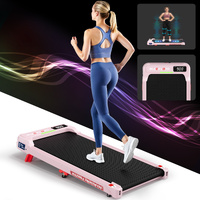 BLACK LORD Treadmill Vibration Walking Pad Electric LED Light Incline Pink