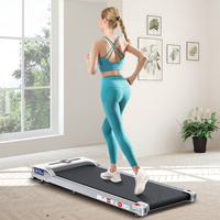 BLACK LORD Treadmill Electric Walking Pad Fitness Machine Home Gym Silver