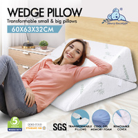 STARRY EUCALYPT Bed Wedge Pillow Cool Gel Memory Foam Back Leg Elevation Bamboo