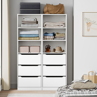 ALFORDSON 2x Wardrobe Clothes Storage Cabinet Organizer 3 Drawers White