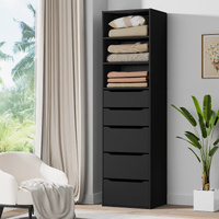ALFORDSON Wardrobe Clothes Closet Storage Cabinet 5 Drawers Black