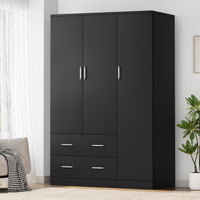 ALFORDSON Wardrobe Clothes Closet Storage Cabinet Organizer Drawer Shelf Black