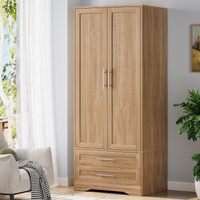 ALFORDSON Wardrobe Clothes Storage Cabinet Hanging Rod Wood