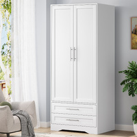 ALFORDSON Wardrobe Clothes Storage Cabinet Hanging Rod White