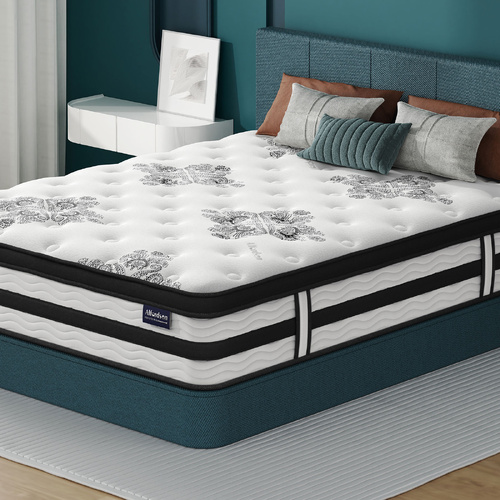 ALFORDSON Mattress Pocket Spring Double Size Latex Euro Top 34cm 5 zone