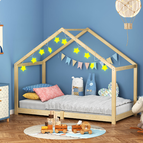 Kids wooden house bed online
