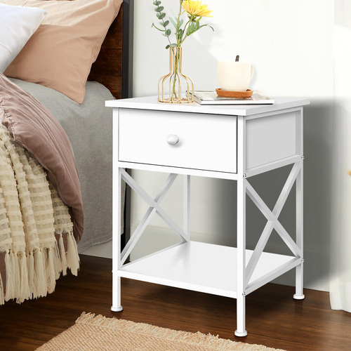 ALFORDSON Bedside Table Wood Nightstand Storage Cabinet Wooden Side Table