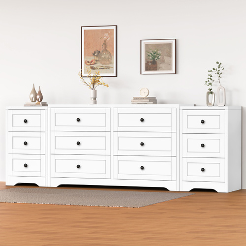 ALFORDSON 6 Chest of Drawers 2x Bedside Table Bedroom Storage Hamptons White
