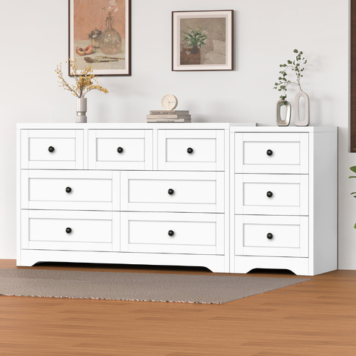 ALFORDSON 7 Chest of Drawers Bedside Table Bedroom Storage Hamptons White