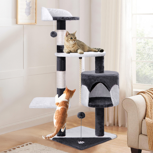 BEASTIE Cat Tree Scratching Post Scratcher Tower Condo House Furniture Wood 112