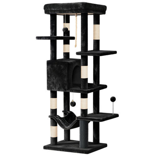 BEASTIE Cat Tree Scratching Tower Scratcher Post Condo House Furniture Black 153