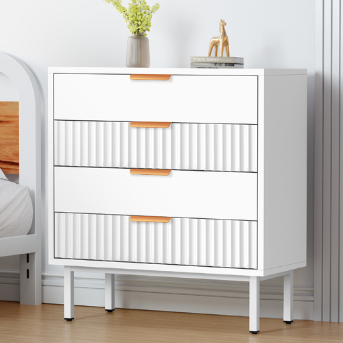 ALFORDSON 4 Chest of Drawers Modern Storage Cabinet Dresser Tallboy White