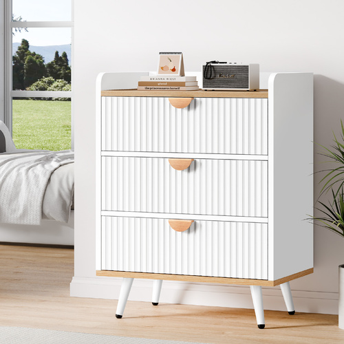 ALFORDSON 3 Chest of Drawers Modern Storage Cabinet Dresser Oak