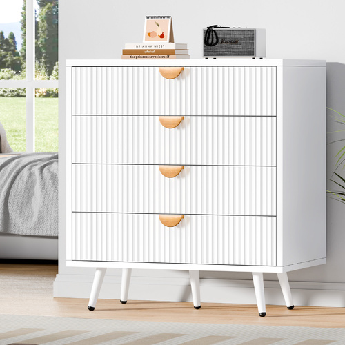 ALFORDSON 4 Chest of Drawers Modern Storage Cabinet Dresser Tallboy White