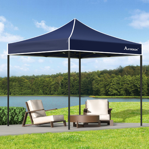 ALFORDSON Gazebo 3x3m Pop Up Marquee 600D Oxford Folding Outdoor Tent Navy