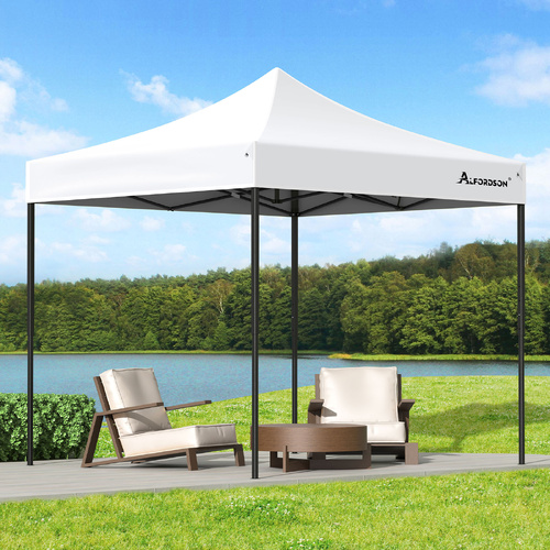 ALFORDSON Gazebo 3x3m Pop Up Marquee 600D Oxford Folding Outdoor Tent White