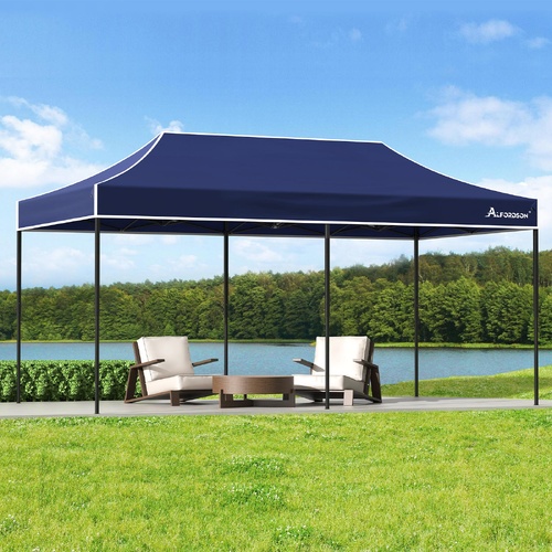 ALFORDSON Gazebo 6x3m Pop Up Marquee 600D Oxford Folding Outdoor Tent Navy