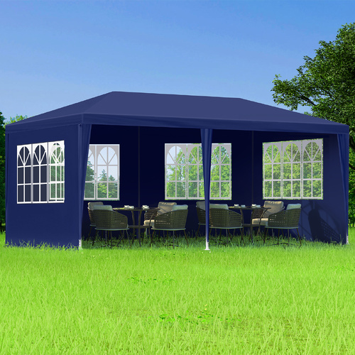 ALFORDSON Gazebo 3x6m Outdoor Wedding Camping Marquee Canopy Portable Blue