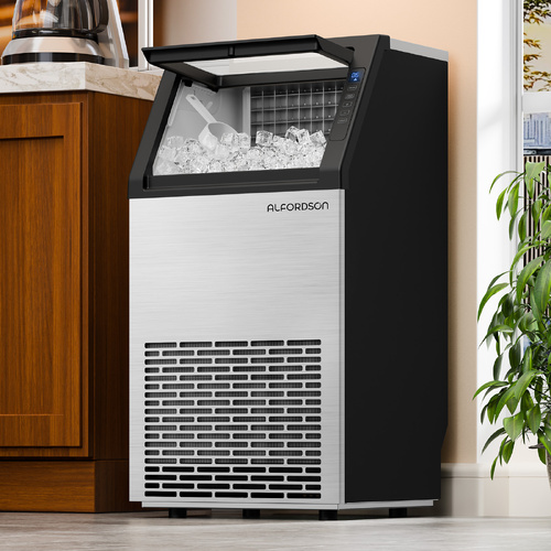 ALFORDSON Commercial Ice Maker Machine 45kg Ice Cube Stainless Steel