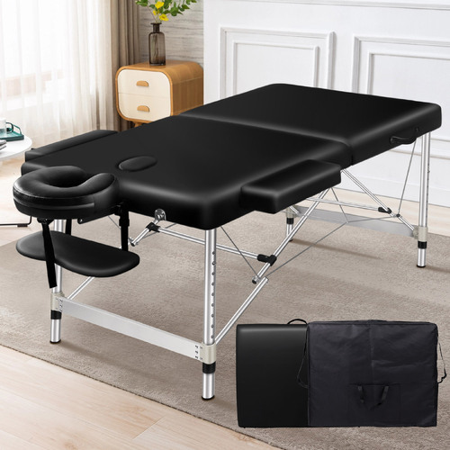 ALFORDSON Massage Table 2 Fold 75cm Foldable Portable Bed Desk Aluminium Lift Up