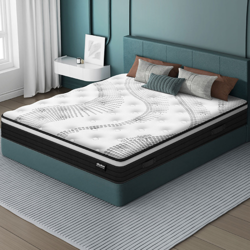ALFORDSON Mattress Double Bed 18CM Euro Top Bonnell Spring Memory Foam Firm