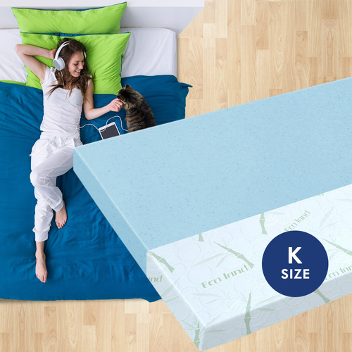 STARRY EUCALYPT Cool Gel Memory Foam Mattress Topper BAMBOO Fabric Cover Bed 8CM King